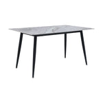 Emberly 5-Piece Sintered Stone Dining Set - Grey, Black