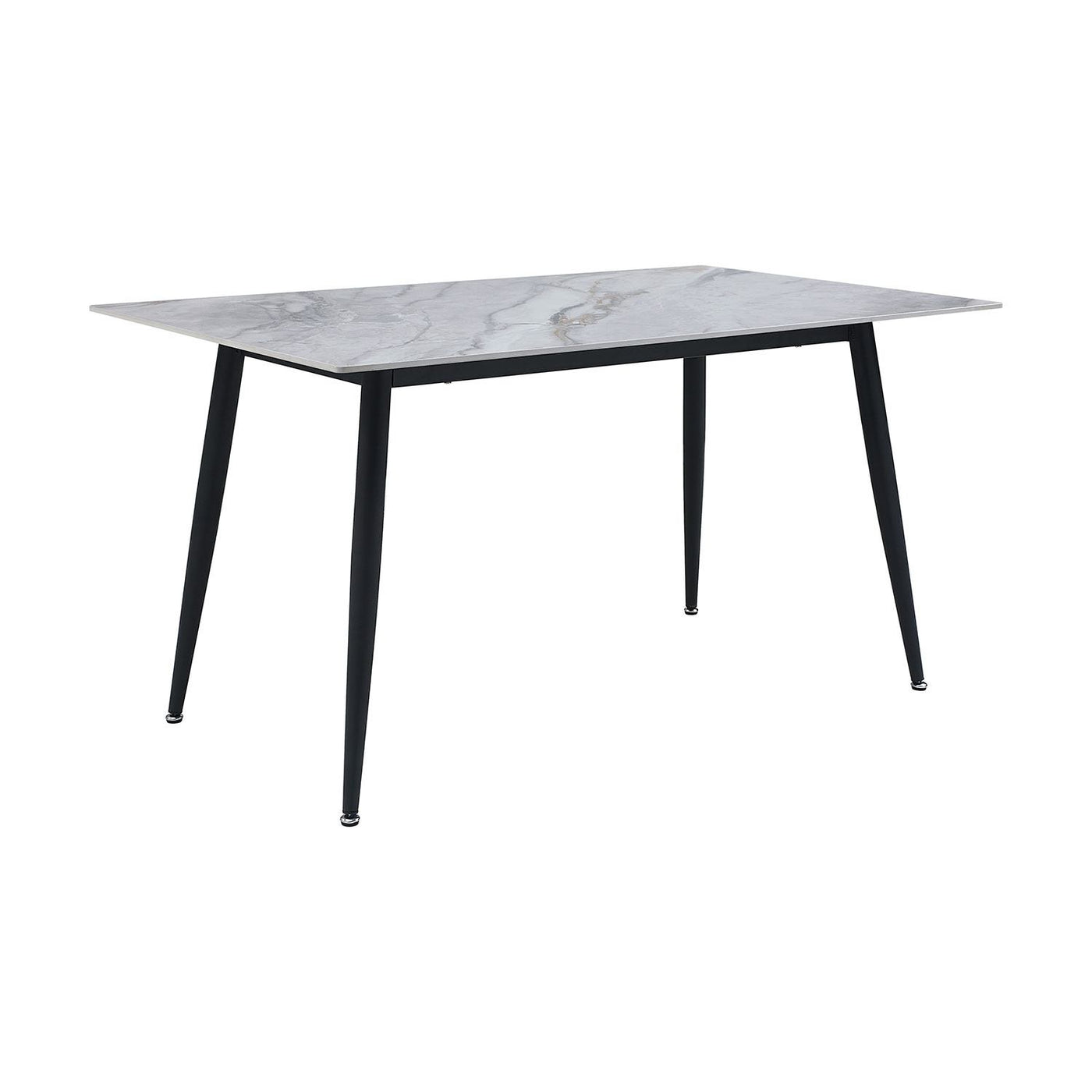 Emberly 5-Piece Sintered Stone Dining Set - Grey, Black
