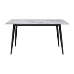 Emberly Sintered Stone Dining Table - Grey, Black