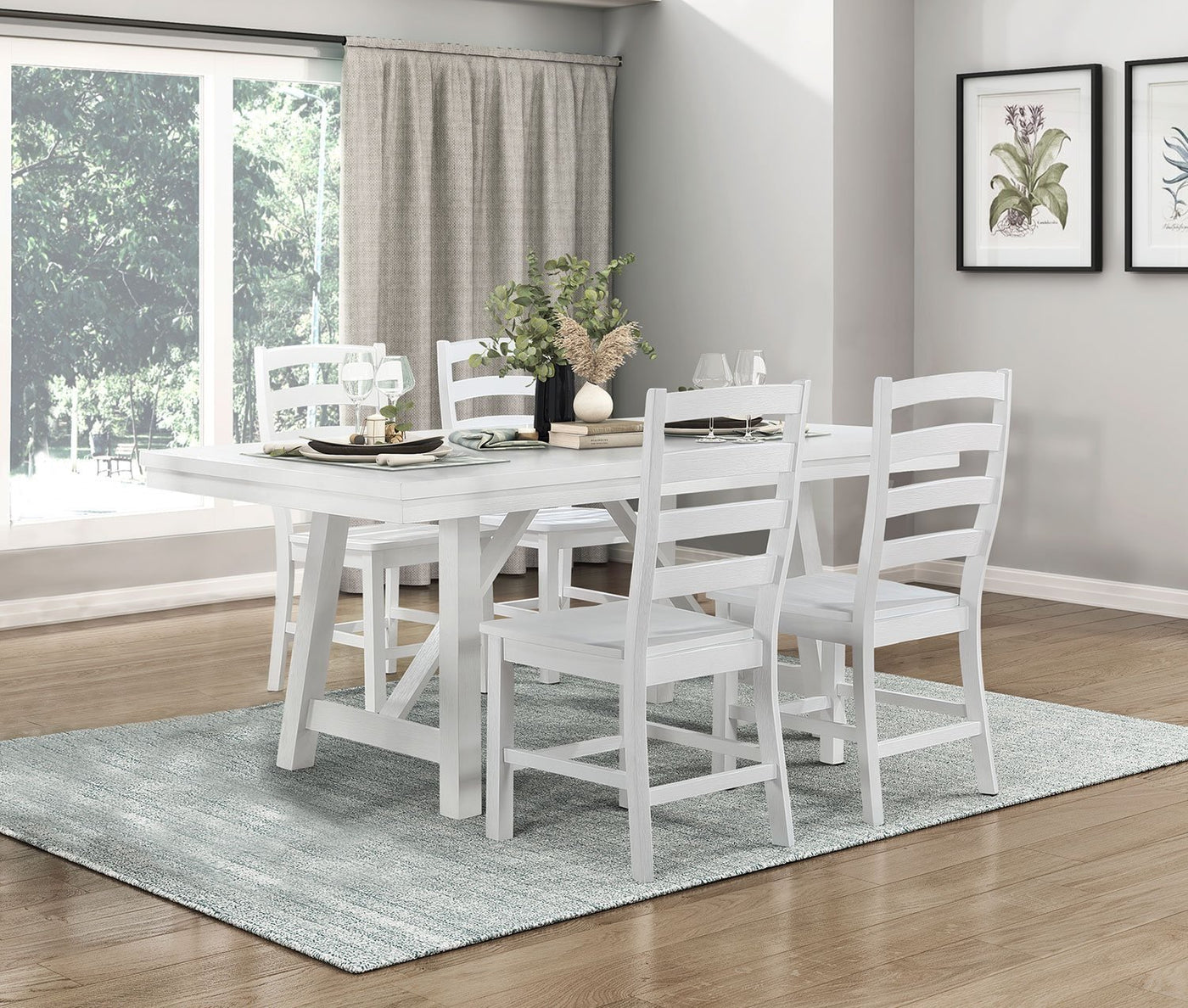 Vivid 5-Piece Dining Set - White