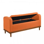 Elayne Ottoman Bench - Orange