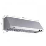 Forno Biagio Stainless Steel 60" 1200 CFM Wall Mounted Range Hood - FRHWM5009-60