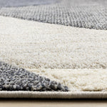 Recycled Polyester Modern Teardrop Area Rug - Blue Grey - 5' X 8'