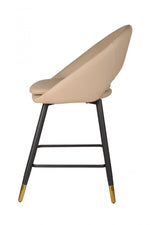 Mila Counter Stool - Beige/Black - Set of Two