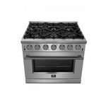 Forno Massimo 36" Stainless Steel Freestanding Gas Range With Air Fry (5.36 Cu. Ft.) - FFSGS6239-36