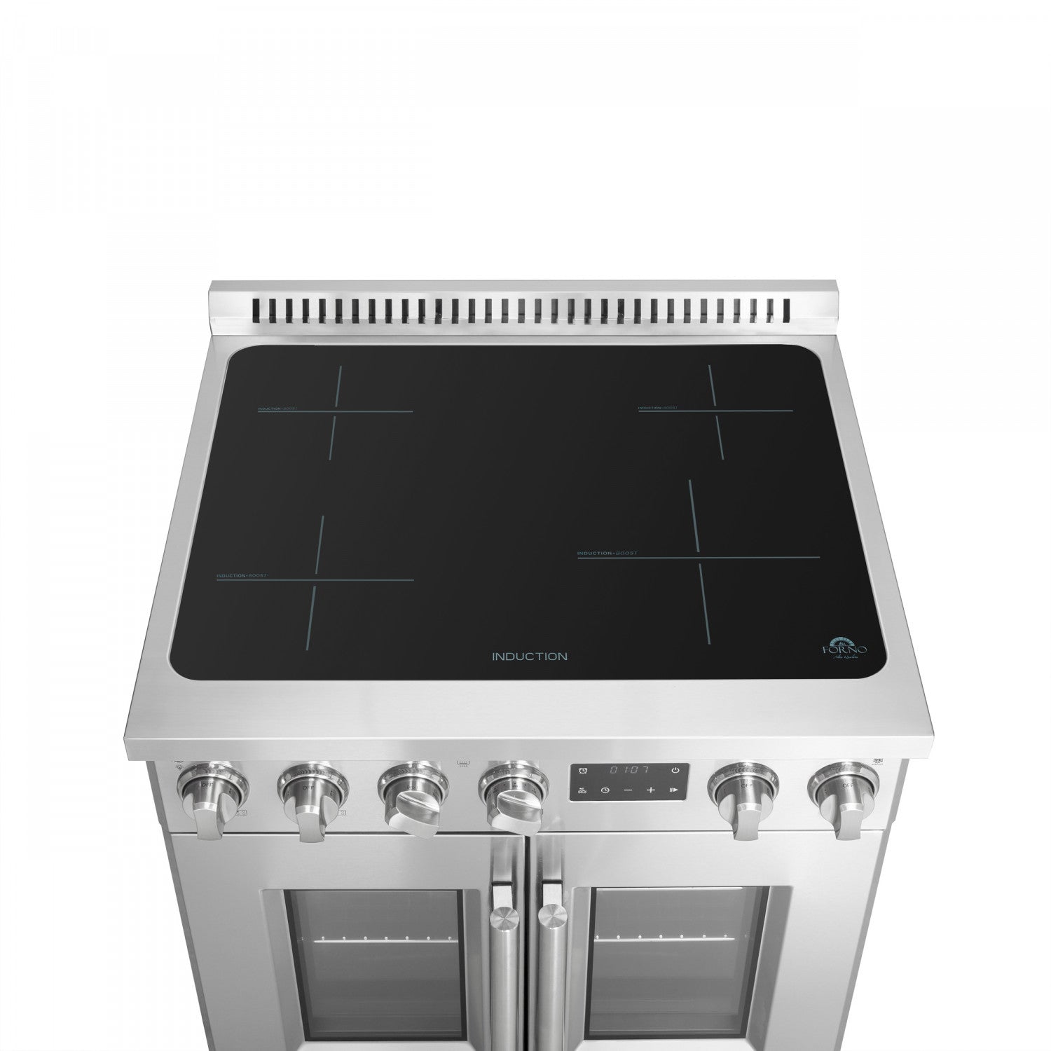 Forno Torino Stainless Steel 30" True Convection Induction Range with Air Fry and Air Sous Vide (4.32 Cu. Ft.) - FFSIN0950-30