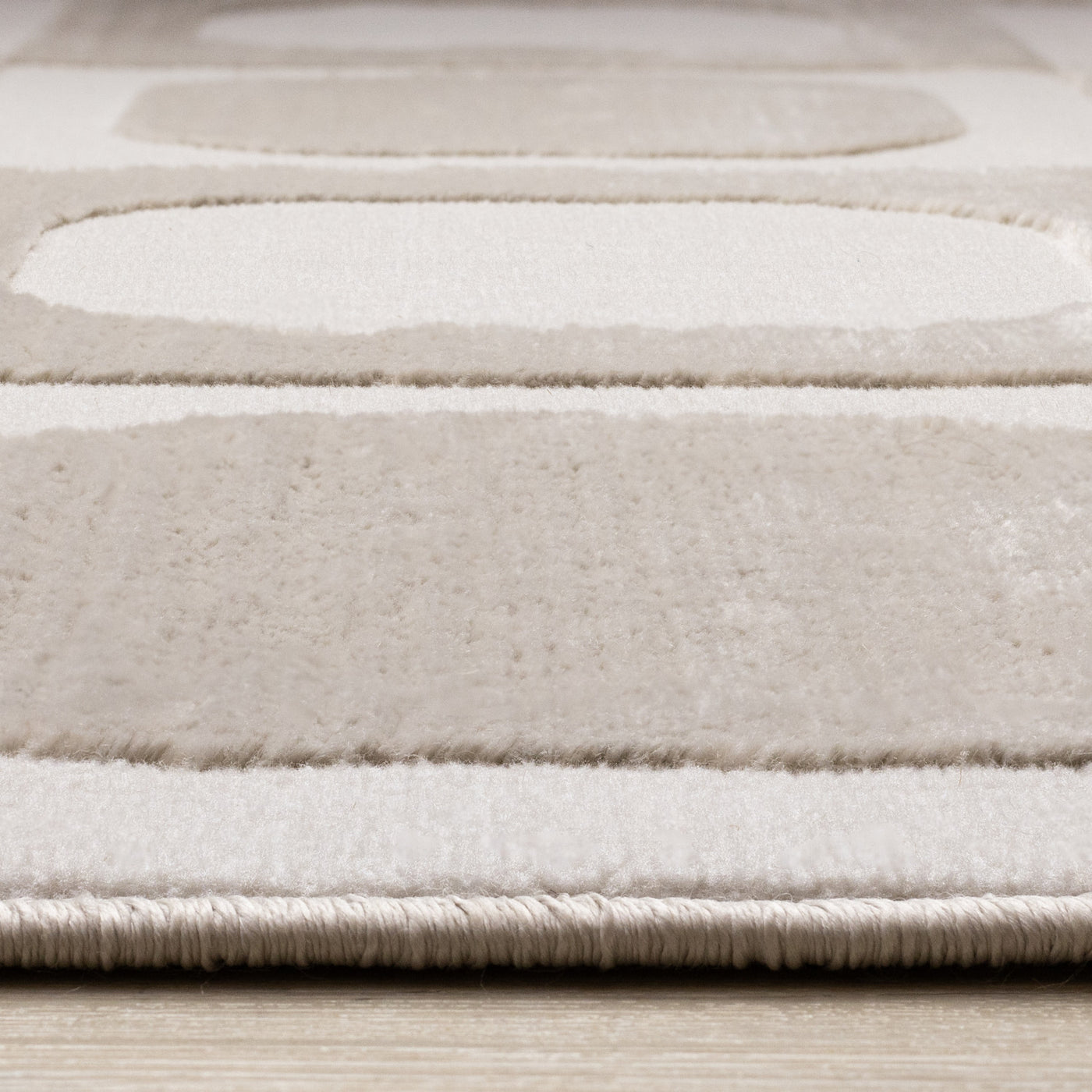 Logan Contemporary Modern Area Rug - Beige Cream - 8' X 11'