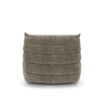 Dontae All Foam Armless Chair and Ottoman - Taupe