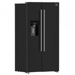 Forno Salerno 36" Black Side-by-side Refrigerator With Ice & Water Dispenser (20 Cu. Ft.) - FFRBI1844-36BLK