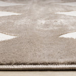 Logan Modern Diamonds Area Rug - Brown Cream - 5' X 8'