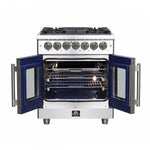 Forno Massimo Stainless Steel French Door Dual Fuel Range with True Convection (4.32 Cu. Ft.) - FFSGS6325-30