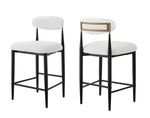 Kodi Counter Stool - White/Black - Set of Two