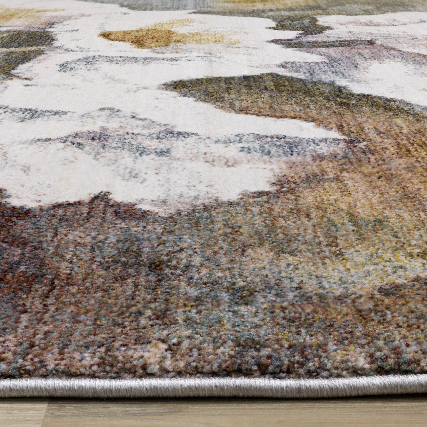 Macie Contemporary Floral Bloom Area Rug - Yellow White Green - 5' X 8'