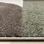 Maui Contemporary Geometric Area Rug - Cream Green - 5' X 8'