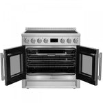 Forno Torino Stainless Steel 36" True Convection Induction Range with Air Fry and Air Sous Vide (5.36 Cu. Ft.) - FFSIN0950-36