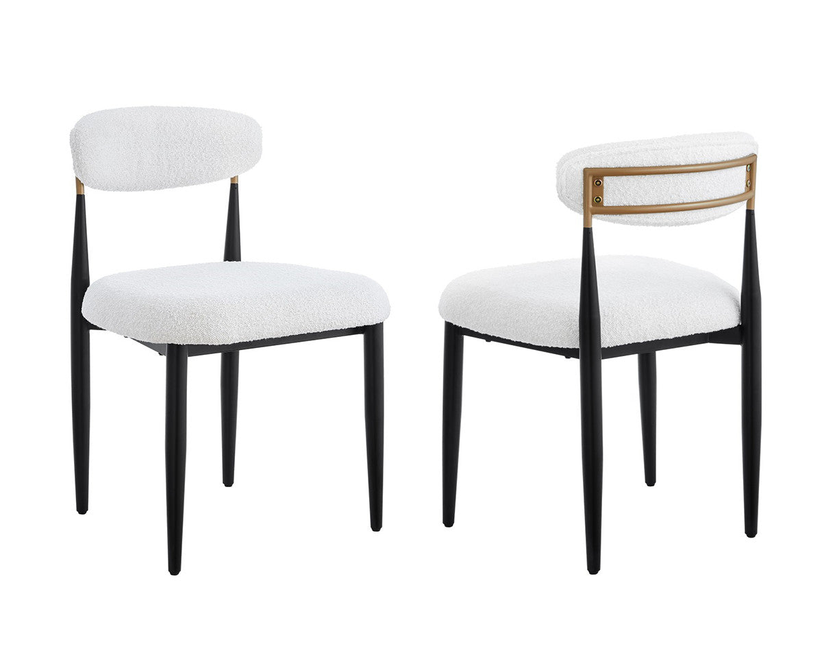 Kodi Dining Chair - White/Black - Set of Two
