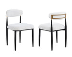 Kodi Dining Chair - White/Black - Set of Two