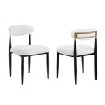 Kodi Dining Chair - White/Black - Set of Two