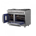Forno Massimo 48" Stainless Steel Freestanding Dual Fuel Double Oven Range with Air Fry (6.58 Cu. Ft.) - FFSGS6325-48