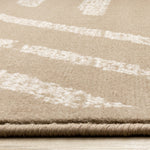 Functional Contemporary Lines Area Rug - 5' X 8' - Brown/Cream