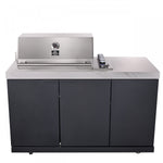 Forno Rimini White Countertop Outdoor Kitchen with 30" 62,600 BTU BBQ and 2 Beverage Centres (4.8 Cu. Ft.) - FODKT2575WHT
