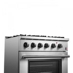 Forno Marco 30" Stainless Steel Dual Fuel Range with True Convection (4.32 Cu. Ft.) - FFSGS6197-30
