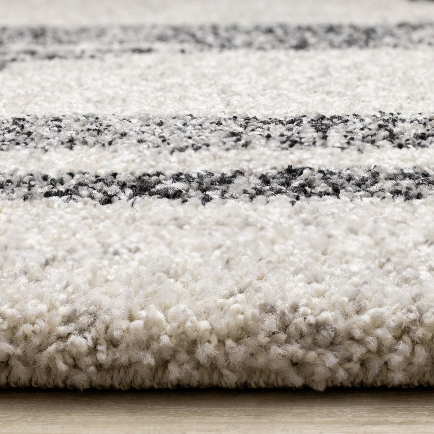 Marquee Modern Abstract Area Rug - Cream Black - 5' X 8'