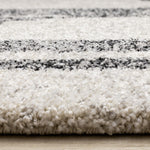 Marquee Modern Abstract Area Rug - Cream Black - 5' X 8'