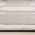 Logan Contemporary Modern Area Rug - Beige Cream - 5' X 8'