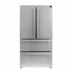 Forno Premium Stainless Steel Kitchen Package with 36" Dual Fuel Range, French Door Refrigerator and Dishwasher - FBDL-004-02CAUS