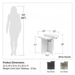 Brielle Accent Table - Faux Onyx Marble