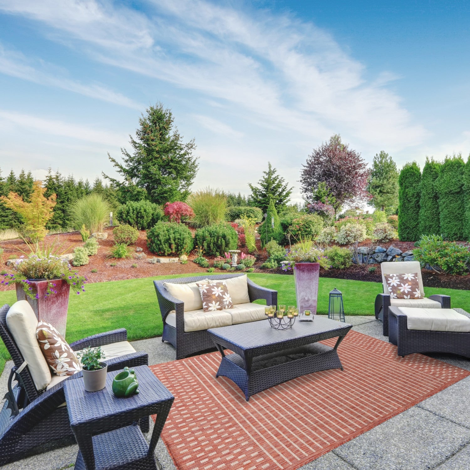 Cabana Casual Indoor/Outdoor Rug - 8' x 10' - Red