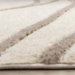 Palace Modern Curves Area Rug - 8' X 11' - Cream/Taupe