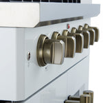 Forno Galiano 30" White French Door Freestanding Gas Range (4.32 Cu. Ft.) - FFSGS6444-30WHT