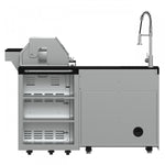 Forno Bulnes Black Countertop Outdoor Kitchen with 40" 84,000 BTU BBQ and Beverage Centre - FODKT2520BLK