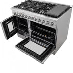 Forno Galiano 48" Stainless Steel French Door Freestanding Dual Fuel Double Oven Range (6.58 Cu. Ft.) - FFSGS6356-48