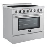 Forno Paolo 36" Stainless Steel Freestanding Electric Range With True Convection (5.44 Cu. Ft.) - FFSEL6011-36