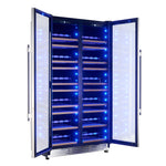 Forno Vernazza 40" 25 Cu.Ft. Stainless Steel 166 Bottle Dual Zone Wine Cellar - FWCDR6642-40S