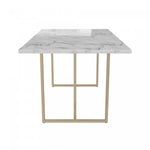 Astor Dining Table - White Marble/Gold