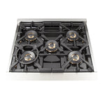 Forno Capriasca 30" Stainless Steel Dual Fuel Range With True Convection (4.32 Cu. Ft.) - FFSGS6187-30