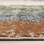 Maui Modern Geometric Area Rug - 5' X 8' - Grey/Green/Yellow