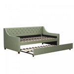 Novogratz Her Majesty Twin Daybed and Trundle - Light Jade