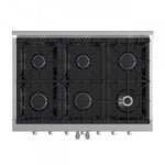 Forno Galiano 36" Stainless Steel French Door Freestanding Gas Range (5.36 Cu. Ft.) - FFSGS6444-36