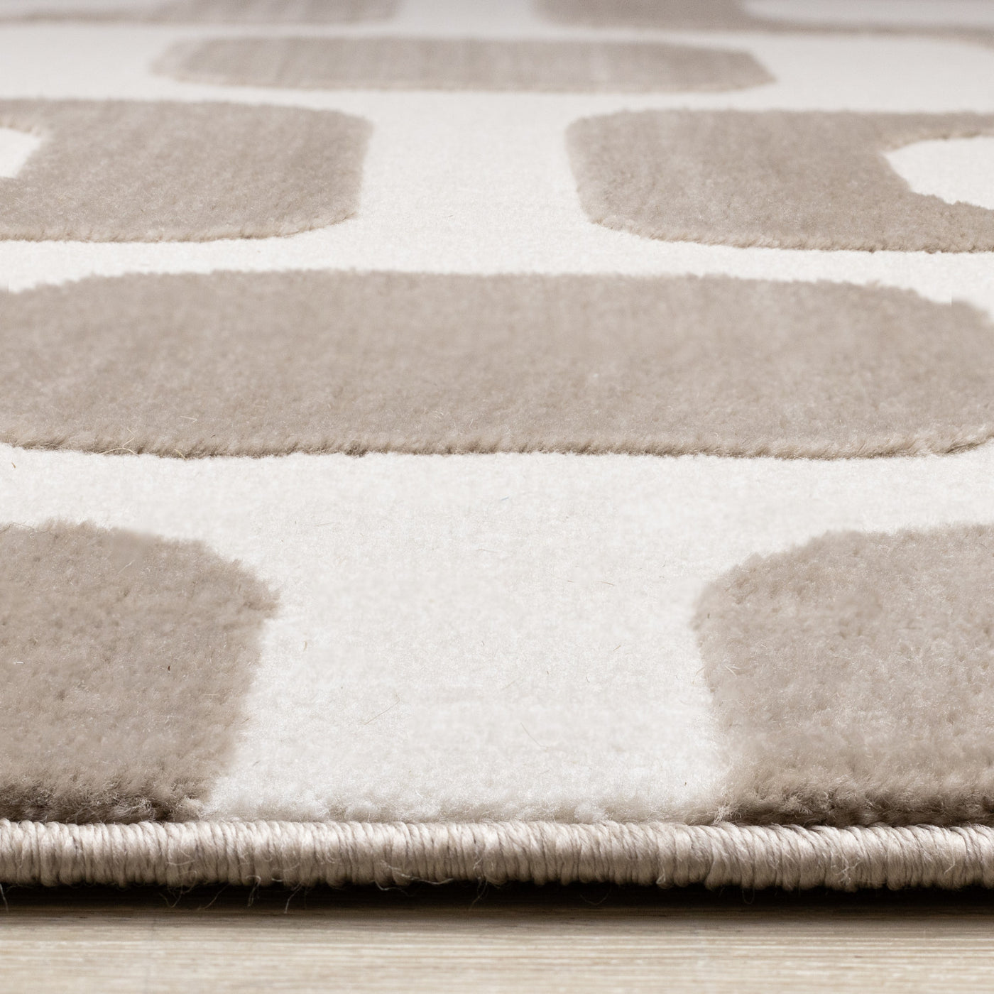 Logan Modern Vintage Area Rug - Brown Cream - 7' X 10'