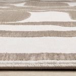 Logan Modern Area Rug - 8' X 11' - Brown/Cream