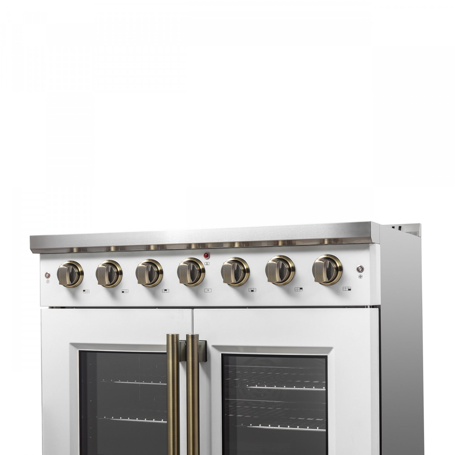 Forno Galiano 36" White French Door Freestanding Gas Range (5.36 Cu. Ft.) - FFSGS6444-36WHT