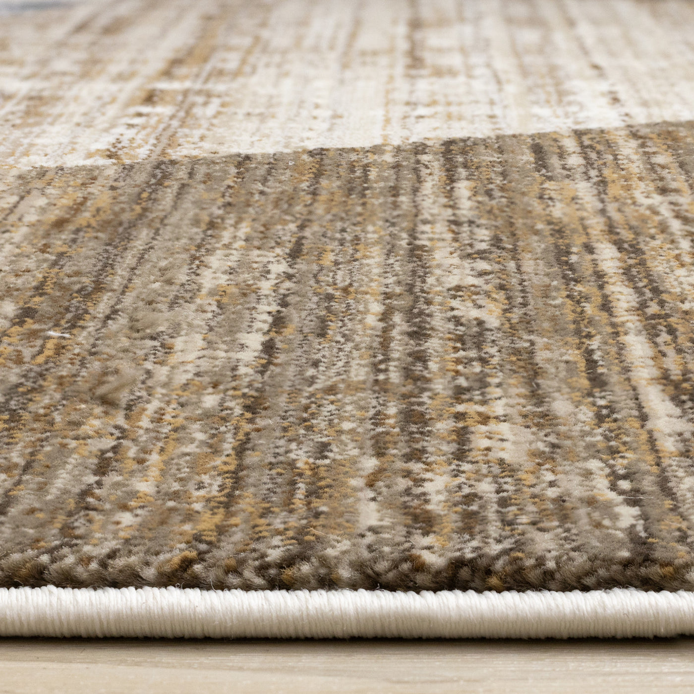 Sterling Modern Teardrop Area Rug - Brown Cream - 5' X 8'