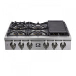 Forno Spezia Stainless Steel 36" Pro-style Gas Cooktop - FCTGS5751-36