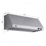 Forno Biagio Stainless Steel 48" 1200 CFM Wall Mounted Range Hood - FRHWM5009-48