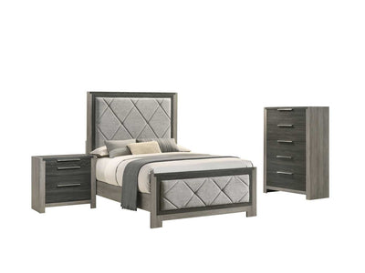 Andra 5-Piece Full Bedroom Package - Grey, Black